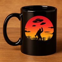 Believe Bigfoot UFO 11oz C Handle Ceramic Mug