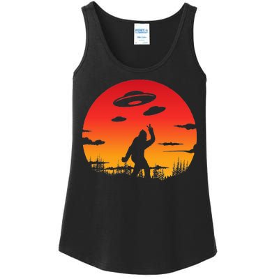 Believe Bigfoot UFO Ladies Essential Tank