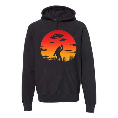 Believe Bigfoot UFO Premium Hoodie