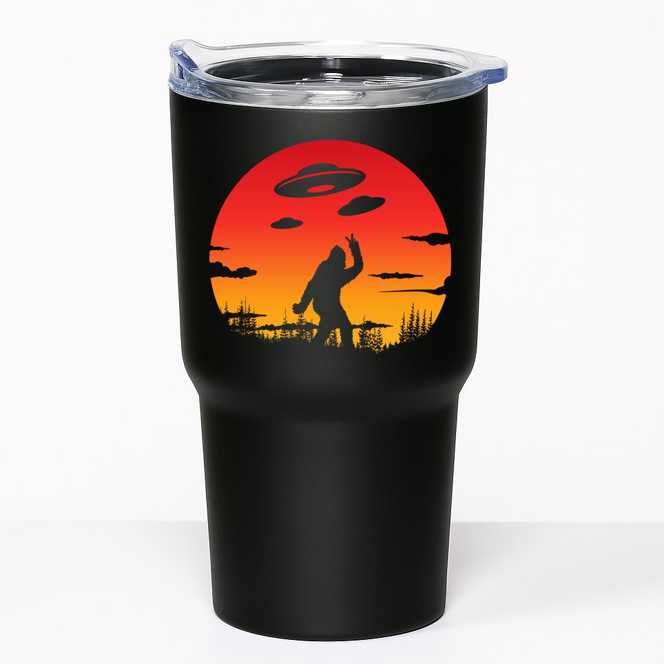 Believe Bigfoot UFO Tumbler