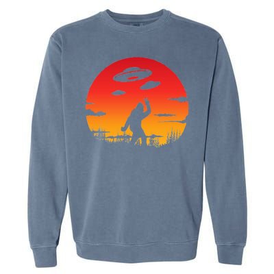 Believe Bigfoot UFO Garment-Dyed Sweatshirt