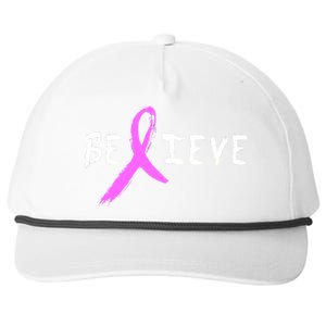 Believe Breast Cancer Snapback Five-Panel Rope Hat