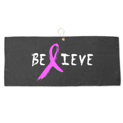 Believe Breast Cancer Large Microfiber Waffle Golf Towel