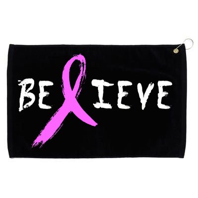 Believe Breast Cancer Grommeted Golf Towel