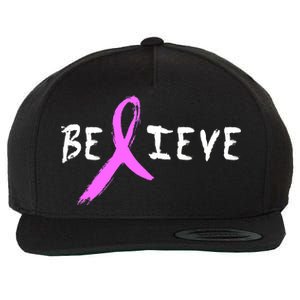 Believe Breast Cancer Wool Snapback Cap