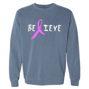 Believe Breast Cancer Garment-Dyed Sweatshirt