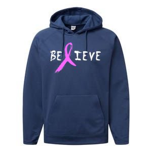 Believe Breast Cancer Performance Fleece Hoodie