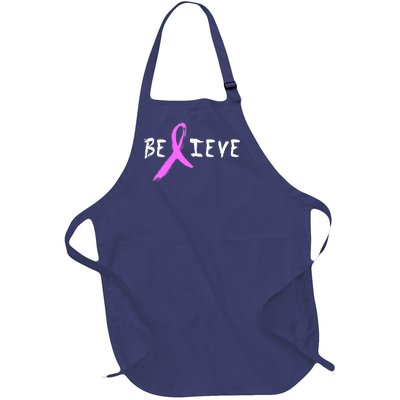 Believe Breast Cancer Full-Length Apron With Pockets