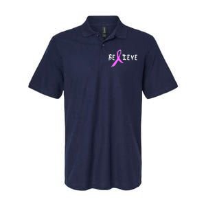 Believe Breast Cancer Softstyle Adult Sport Polo