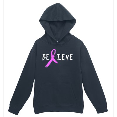 Believe Breast Cancer Urban Pullover Hoodie