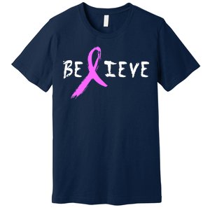 Believe Breast Cancer Premium T-Shirt