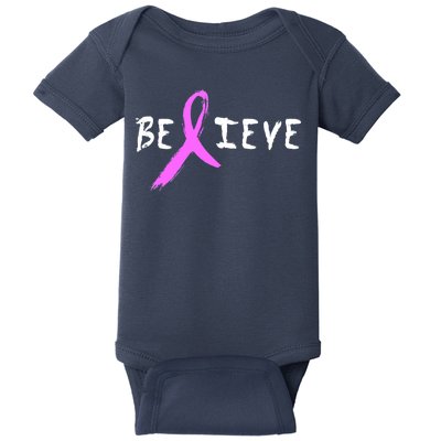 Believe Breast Cancer Baby Bodysuit