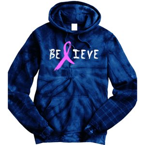 Believe Breast Cancer Tie Dye Hoodie