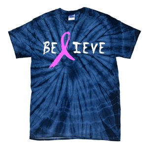 Believe Breast Cancer Tie-Dye T-Shirt