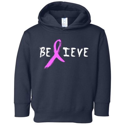 Believe Breast Cancer Toddler Hoodie