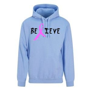 Believe Breast Cancer Unisex Surf Hoodie