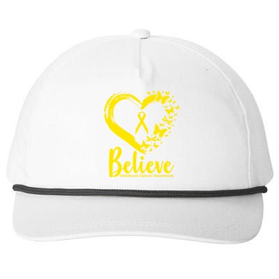 Believe Childhood Cancer Awareness Snapback Five-Panel Rope Hat