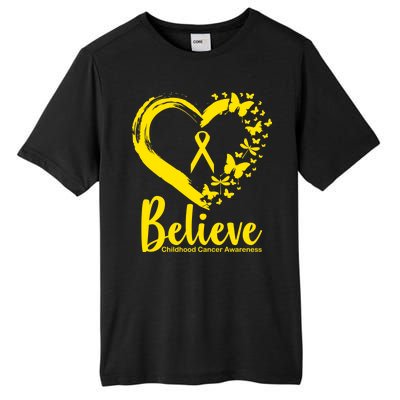 Believe Childhood Cancer Awareness Tall Fusion ChromaSoft Performance T-Shirt