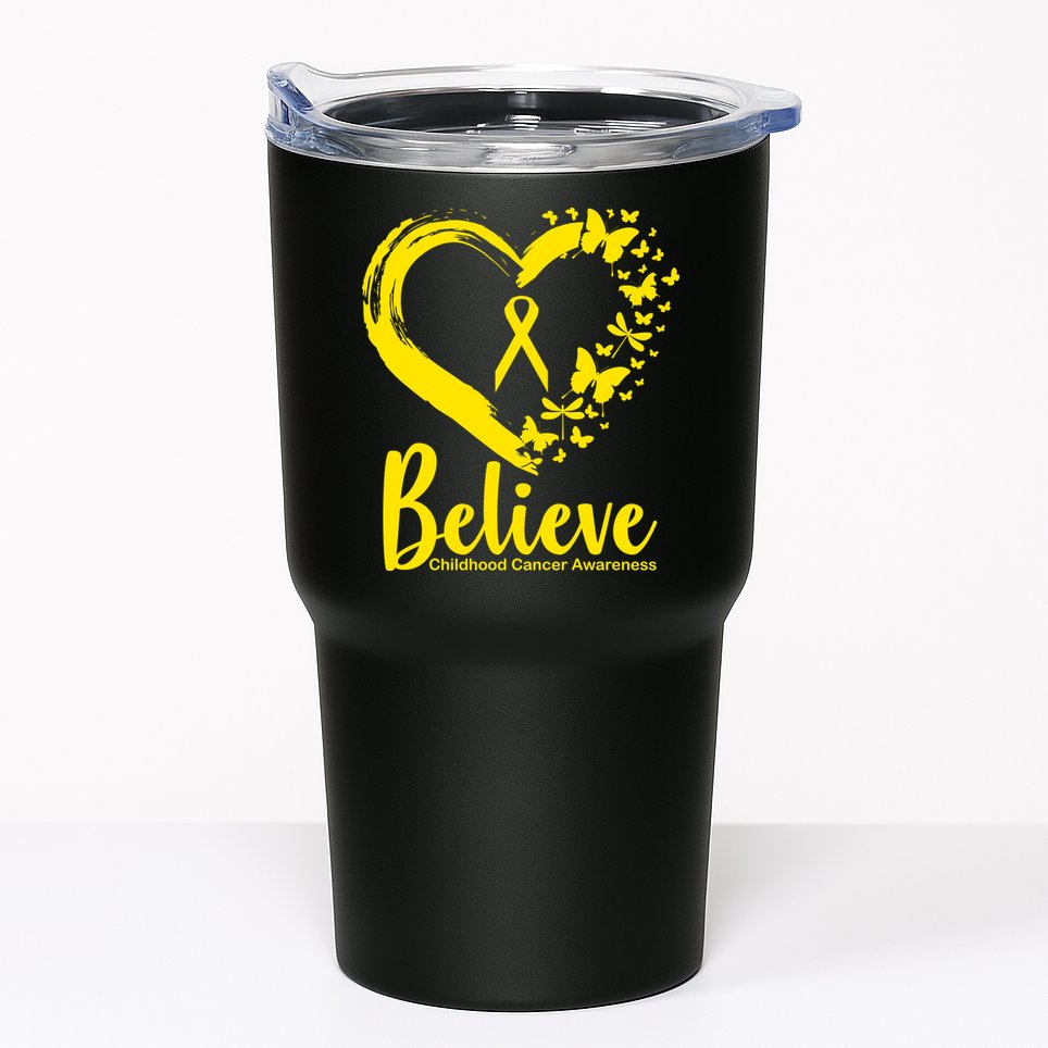 Believe Childhood Cancer Awareness Tumbler