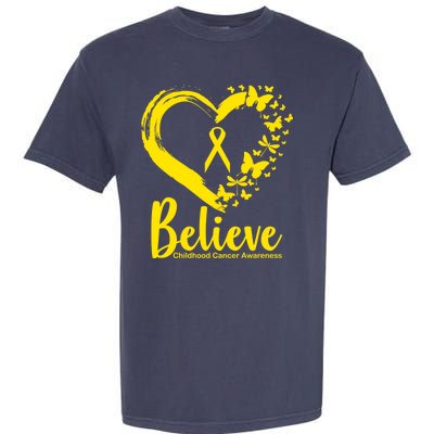 Believe Childhood Cancer Awareness Garment-Dyed Heavyweight T-Shirt