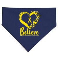 Believe Childhood Cancer Awareness USA-Made Doggie Bandana