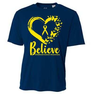 Believe Childhood Cancer Awareness Cooling Performance Crew T-Shirt