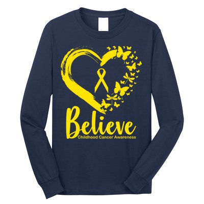 Believe Childhood Cancer Awareness Long Sleeve Shirt