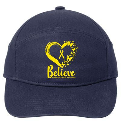 Believe Childhood Cancer Awareness 7-Panel Snapback Hat