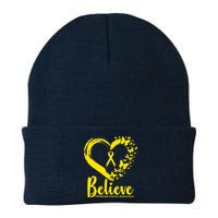 Believe Childhood Cancer Awareness Knit Cap Winter Beanie