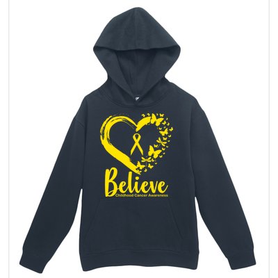 Believe Childhood Cancer Awareness Urban Pullover Hoodie