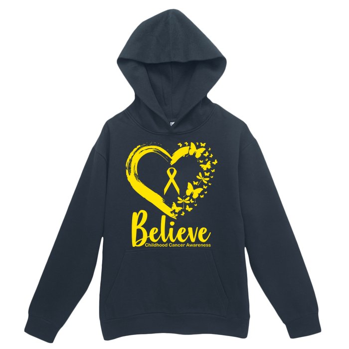 Believe Childhood Cancer Awareness Urban Pullover Hoodie