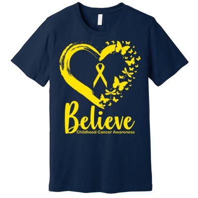 Believe Childhood Cancer Awareness Premium T-Shirt