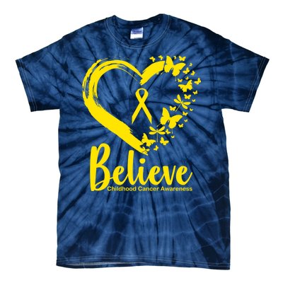 Believe Childhood Cancer Awareness Tie-Dye T-Shirt