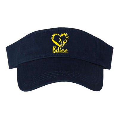 Believe Childhood Cancer Awareness Valucap Bio-Washed Visor