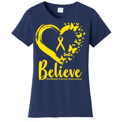 Believe Childhood Cancer Awareness Women's T-Shirt