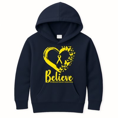 Believe Childhood Cancer Awareness Kids Hoodie