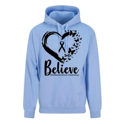 Believe Childhood Cancer Awareness Unisex Surf Hoodie