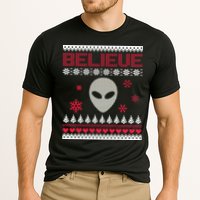 Believe In Aliens Ugly Christmas Cooling Performance Crew T-Shirt