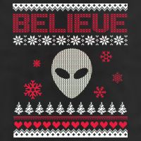 Believe In Aliens Ugly Christmas Adult Drive Performance Visor