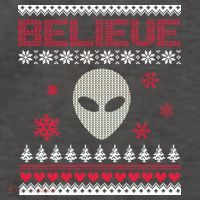 Believe In Aliens Ugly Christmas Vector Backpack