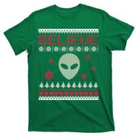 Believe In Aliens Ugly Christmas T-Shirt