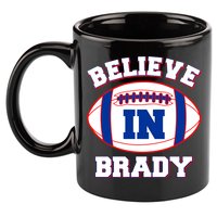 Believe In Brady Fan Football Design 11oz C Handle Ceramic Mug