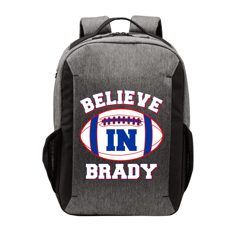 Believe In Brady Fan Football Design Vector Backpack