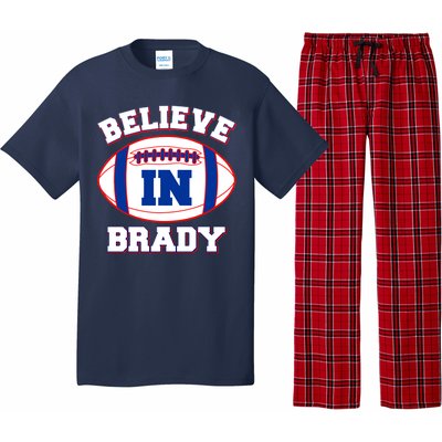 Believe In Brady Fan Football Design Pajama Set