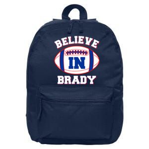 Believe In Brady Fan Football Design 16 in Basic Backpack