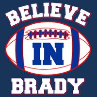 Believe In Brady Fan Football Design Zip Tote Bag