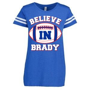 Believe In Brady Fan Football Design Enza Ladies Jersey Football T-Shirt