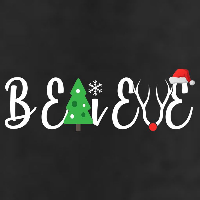 Believe In Christmas Cute 7 Panel Mesh Trucker Snapback Hat