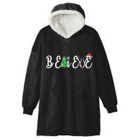 Believe In Christmas Cute Hooded Wearable Blanket