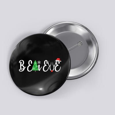 Believe In Christmas Cute Button